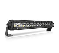 Rigidhorse Barra de luz LED de 12 pulgadas de una fila de inundación y haz de puntos Combo 10000LM Off Road LED Light Bar Luz de conducción para camioneta SUV, ATV, UTV Truck Roof Bumper
