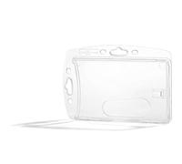 rígidoble Identificador rígido para 1 tarjeta de identificación de empresa/seguridad en el formato 54 x 85 mm, 1 pieza, transparente, 895519