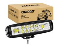 RIGIDON 1 barra de luz LED de trabajo, haz de inundación puntual de 6 pulgadas, 24 W, luz de conducción de 12 V 24 V para coche, todoterreno, barco, camión, 4 x 4, SUV, ATV, motocicleta, lámpara LED