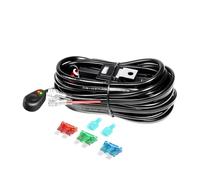 RIGIDON 1 Lead 12 V 18AWG CC Kit de cableado de luz antiniebla, Kit de cableado para barra de luz led, lámpara trabajo, faro, Arnés de encendido/apagado de relé de fusible (Modelo A)