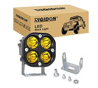 RIGIDON 1 Pcs faros trabajo led, Diseño de flores Cubo 3 pulgadas 8 cm 40W, 12v 24v lámpara trabajo led para off road camión coche SUV 4x4 Tractor, Spotlights faros antiniebla, 3000K amarillo foco