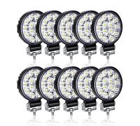 RIGIDON 10 focos de trabajo LED, 3,2 pulgadas, 42 W, mini faros de profundidad, Spot luces de trabajo LED 12 V 24 V 6000 K focos antiniebla para Off Road Offroad Offroad Coche Tractor Camión SUV ATV
