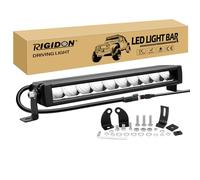 RIGIDON 12 Pulgadas 30 cm 30W 3000LM barra de luz led, 12V 24V Unica fila barras luminosas leds para off road camión coche ATV SUV 4x4, Foco Inundación Combo, lámpara de conducción 6000K, Impermeable