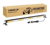 RIGIDON 125cm 102 Leds magnética Barra luz led, estroboscópica ámbar Blanco | 49 pulgadas, encendedor, emergencia, baliza, testigo de advertencia, faros antiniebla, para camión coche ATV 4x4 Todoterreno