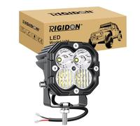 RIGIDON 1x faro de trabajo led, 3 pulgadas mini 30W 3000lm luz conducción | flood spot combo, 12V 24V, 6000K blanca, faros antiniebla, para off road camión coche ATV SUV 4x4 tractor moto, impermeable