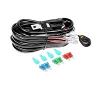 RIGIDON 2 Lead 12 V 16AWG CC Kit de cableado de luz antiniebla, Kit de cableado para barra de luz led, lámpara trabajo, faro, Arnés de encendido/apagado de relé de fusible (Modelo A)