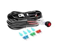 RIGIDON 2 lead 12V CC 16AWG cableado kit de barra de luz led, faros trabajo | 40A, cable de 3 metros, luz antiniebla, arnés de encendido/apagado de relé de fusible, para off road camión coche SUV ATV 4x4
