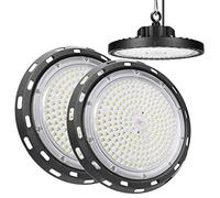 RIGIDON 2 Pack 150W UFO Led Lámpara Alta Bahía, 15000LM Focos Industriales Techo, Campana Led Industrial, Luz de Interior Para Garaje, Taller, Fábricas, Aeropuerto, Restaurante, 6000K Blanco Frio