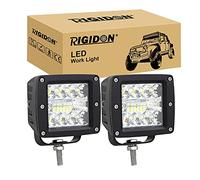 RIGIDON 2 Pcs Faro de trabajo rectangular, Cubo 3 pulgadas 42W, Spot lámpara trabajo led para off road camión coche ATV SUV 4x4 Tractor, Faros trabajo led 12v 24v Spotlights faros antiniebla,6000K