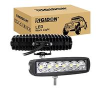 RIGIDON 2 Pcs foco led, 6 pulgadas 18W, Spot lámpara trabajo led para off road camión coche ATV SUV 4x4 Tractor, Faros trabajo led 12v 24v Spotlights faros antiniebla,6000K Blanco barra de luz led