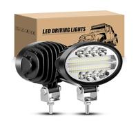 RIGIDON 2 Pcs Luz de trabajo LED Ovalada, 5.5 pulgadas 14cm 20W Faro de trabajo Impermeable Foco led Tractor 12V 24V para 4x4 Off road Camión Coche ATV Barco, faros antiniebla