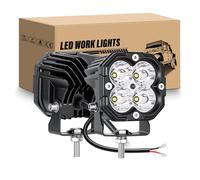 RIGIDON 2 Pcs Mini faros trabajo led, 3 pulgadas 30W 3000LM Focos Led Tractor 12V 24V Spot lámpara trabajo para 4x4 Coche Camión Barco Off Road ATV UTV SUV 4WD Todoterreno, 6000K Blanco