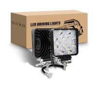 RIGIDON 2Pcs Faro Trabajo LED Focos de Coche, 4 Pulgadas 10cm 48W Blanco y ámbar Spot lámpara trabajo led, Exterior Foco led 12V 24V para Off road Camión ATV 4x4 Tractor, faros antiniebla