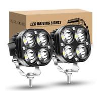 RIGIDON 2Pcs faros trabajo led, 3 pulgadas 40W Focos Led Tractor 12V 24V Spot Faro de trabajo led para 4x4 Coche Camión Barco Off Road ATV UTV SUV 4WD Todoterreno, 6000K Blanco faros antiniebla