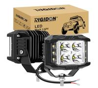 RIGIDON 2x faros trabajo led, 4 pulgadas 10cm 35W 3500lm luces antiniebla | 6000K blanco, 12V24V, spot lámpara, off road camión coche SUV 4x4 tractor todoterreno barco, luz de niebla trasera, foco led
