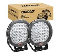 RIGIDON 2x redondo faro de trabajo led, negro 9 pulgadas 225W focos led | 12V 24V lámpara, luz de conducción, para offroad vehículo camiones SUV ATV 4x4 barco, 6000K blanca, impermeable, antiniebla