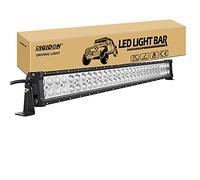 RIGIDON 32 Pulgadas 80 cm 180W 12V 24V barra de luz led, Barras luminosas led para off road camión coche ATV SUV 4x4 barco, lámpara de conducción 6000K, foco y luz inundacion combo faros antiniebla