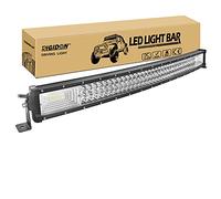 RIGIDON 32 Pulgadas 80 cm 405W delgado curva barra de luz led, 12V 24V Tri fila barras luminosas led para off road camión coche ATV SUV 4x4, Foco Inundación Combo, lámpara de conducción 6000K