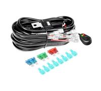 RIGIDON 4 Lead 12 V 16AWG CC Kit de cableado de luz antiniebla, Kit de cableado para barra de luz led, lámpara trabajo, faro, Arnés de encendido/apagado de relé de fusible (Modelo A)