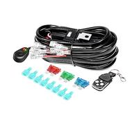 RIGIDON 4 Lead 12V 18AWG CC Estroboscópica Kit de cableado de luz antiniebla, Kit de cableado para barra de luz led, faro de trabajo, Arnés de encendido/apagado de relé de fusible (Modelo B)