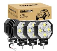 RIGIDON 4 Pcs Mini faro de trabajo, 2.8 pulgadas 16W 1600LM, Spot lámpara trabajo led para off road camión coche ATV 4x4 tractor moto SUV UTE, Exterior foco led 12v 24v spotlights faros antiniebla