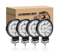 RIGIDON 4Pcs Mini Faros Trabajo LED, 3.2 Pulgadas 42W Luz de Trabajo, 12V 24V Foco Spotlights, Lámparas de Conducción para Off Road Camión Coche ATV 4x4 Tractor Moto, 6000K Blanca Antiniebla