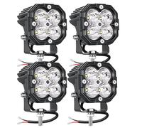RIGIDON 4x faro trabajo led, 3 pulgadas mini 30W 3000lm focos led 12V 24V | spot lámpara, 6000K blanca, faros antiniebla, para off road camión coche ATV SUV 4x4 tractor motocicleta, luz de conducción