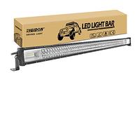 RIGIDON 52 Pulgadas 130 cm 675W delgado barra de luz led, 12V 24V Tri fila barras luminosas led para off road camión coche ATV 4x4, Foco Inundación Combo, lámpara de conducción 6000K, Impermeable