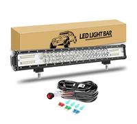 RIGIDON 59cm 23" 324W Barras de luz Luces de Trabajo con 12V Kit de cableado, Faros Focos led Niebla para 4x4 Off Road Camión Tractor Coche Todoterreno Vehículo, 6000K Luces de antiniebla