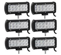 RIGIDON 6 Pcs Faros Trabajo led, 7 Pulgadas 36W, Spot lámpara para Off Road camión Coche ATV SUV 4x4 Tractor, Spotlights lámpara de conducción 6000K Blanco, Foco led 12v 24v
