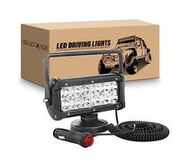 RIGIDON 7 pulgadas 36W Faros trabajo led con Imán, Spot Luz de trabajo led 12V Lámpara trabajo led portatil para 4x4 off road camión coche todoterreno SUV Vehículos, 6000K Blanca Faros Antiniebla