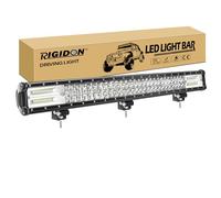 RIGIDON Barra de luz led, 12V 24V 28 pulgadas 396W, 7D Tri fila Barras luminosas led para off road camión coche ATV SUV 4x4 barco, Foco Inundación Combo, lámpara de conducción 6000K