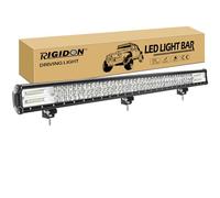 RIGIDON Barra de luz led, 12V 24V 45 pulgadas 612W, 7D Tri fila Barras luminosas led para off road camión coche ATV SUV 4x4 barco, Foco Inundación Combo, lámpara de conducción 6000K