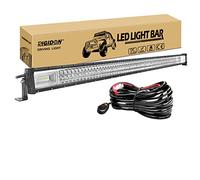 RIGIDON Barra de luz led, 12V 24V 50 pulgadas 648W, 7D Tri fila Barras luminosas led y kit de cableado para off road camión coche ATV SUV 4x4 barco, Foco Inundación Combo, lámpara de conducción 6000K