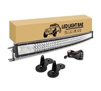 RIGIDON Barra de luz LED Curvada 42 pulgadas 540W, 2Pcs Iman Soporte de Montaje y 12V kit de cableado, Largo Alcance Barras luminosas led para off road camión coche ATV SUV 4x4, 6000K Blanco