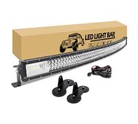 RIGIDON Barra de luz LED Curvada 52 pulgadas 675W, 2Pcs Iman Soporte de Montaje y 12V kit de cableado, Largo Alcance Barras luminosas led para off road camión coche ATV SUV 4x4, 6000K Blanco