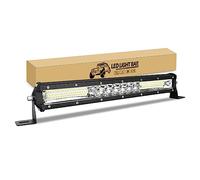 RIGIDON Barra de Luz Led Slim, 15 Pulgadas 144W combinación de punto inundación 12V 24V largo alcance barras luminosas led para 4x4 Off Road Tractor Coche Camion Barco, faros trabajo 6000k blanco
