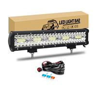RIGIDON Barra Led 15 pulgadas 38cm 300W barras de luz de trabajo con 12V Kit de cableado, largo alcance luminosas Iluminación Luces Conducción para off road camión tractor coche todoterreno suv 4x4