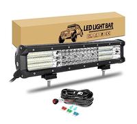 RIGIDON Barra LED 15 Pulgadas 38cm 390W, Luz de Trabajo 12V Con Kit de Cableado, Largo Alcance Para 4x4 Coche Off Road Camión ATV UTV SUV Barco
