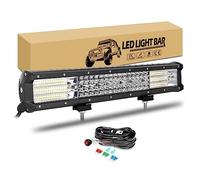RIGIDON Barra Led 17 Pulgadas 45cm 450W Barras de Luz de Trabajo y 12v Kit de cableado, Largo Alcance Barras Luminosas led Faros led Foco led Tractor para 4x4 Coche Off Road Camión ATV UTV SUV Barco