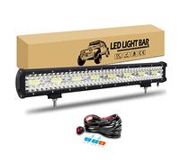 RIGIDON Barra Led 23 pulgadas 59cm 480W barras de luz de trabajo con 12V Kit de cableado, largo alcance luminosas Iluminación Luces Conducción para off road camión tractor coche todoterreno suv 4x4