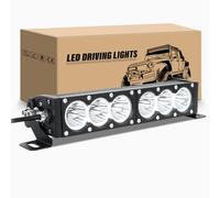 RIGIDON Barra LED 4x4, 12" 29cm 60W Barras de Luz de Trabajo, Faro Led Focos Led 12V 24V, Largo alcance Barra luminosas led para Off road Todoterreno Camión Tractor Coche ATV SUV UTV, 6000K Blanco