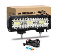 RIGIDON Barra Led 9 pulgadas 23cm 180W barras de luz de trabajo con 12V Kit de cableado, largo alcance luminosas Iluminación Luces Conducción para off road camión tractor coche todoterreno suv 4x4