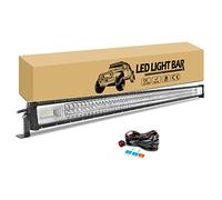 RIGIDON Barra Led Coches, 52 Pulgadas 132 cm 675W Triple Fila Barras de luz de Trabajo con 12V Kit de cableado, Largo Alcance Barras Luminosas led para Off Road Todoterreno camión ATV SUV 4x4
