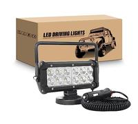 RIGIDON Faros de Trabajo 7 Pulgadas 36W con Imán, Luz LED 12V Portátil para 4x4 Off Road, Camión, Coche, Todoterreno, SUV - 6000K Blanca Antiniebla