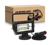 RIGIDON Faros Trabajo 72W 5 Pulgadas Con Imán, Luz LED 12V Portátil Para 4x4 Off Road, Camión, Coche, Todoterreno, SUV, 6000K Blanca Antiniebla