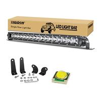 RIGIDON foco Barra de luz led, 12V 24V 20 pulgadas 90W, Unica fila barras luminosas Lampara para off road camión coche ATV SUV 4x4 barco, Faros trabajo leds 6000K Blanco