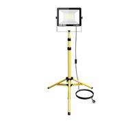 RIGIDON Foco LED 100W con Trípode Telescópico, 10000LM Luz de Trabajo Portátil, Proyector Impermeable para Taller, Obra, Garaje, Jardín, Interior y Exterior 6000K