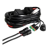 RIGIDON Impermeable Kit de cableado de luz antiniebla, 12V DC 40A 16AWG 2 lead Conector DT Arneses de cableado arnés de encendido/apagado para barra led 4x4, faro trabajo led (Model D)