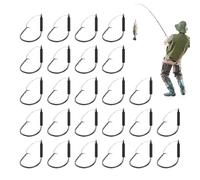 RIGNE ANZUELOS Wacky - Garfia Resistente enredos para la Pesca | 25 Piezas Kit De Pesca De Acero al Carbono para Pescadores en el Lago del Lago del Lago del Estanque Reservorio Agua Salada Accesorios
